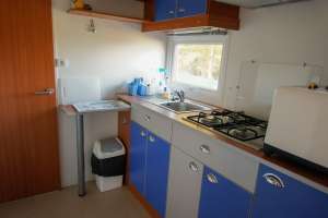 Kitchen with gas hob