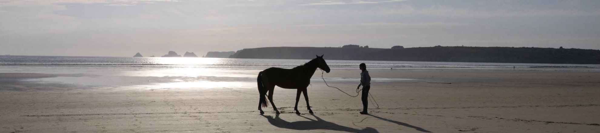 horse riding Goulien beach Crozon