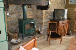 Fireplace corner in the cottage Hélène
