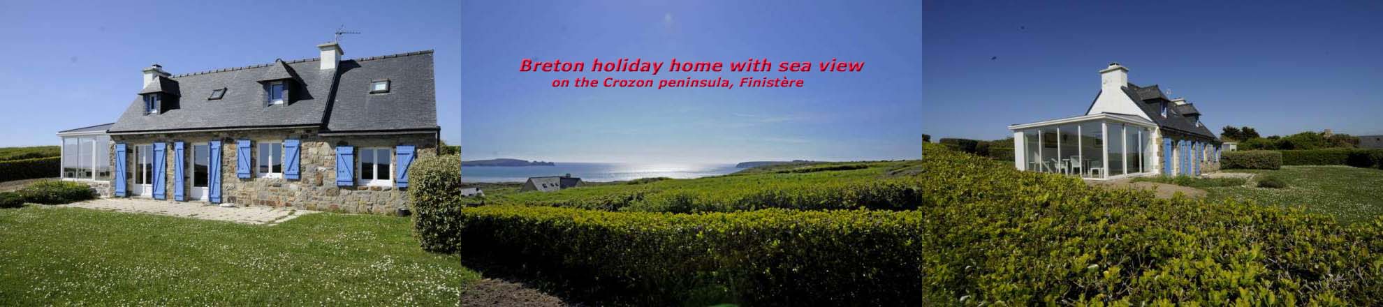 Brittany Holiday-home with sea view: Cottage Gérard Kersiguenou on the Crozon peninsula