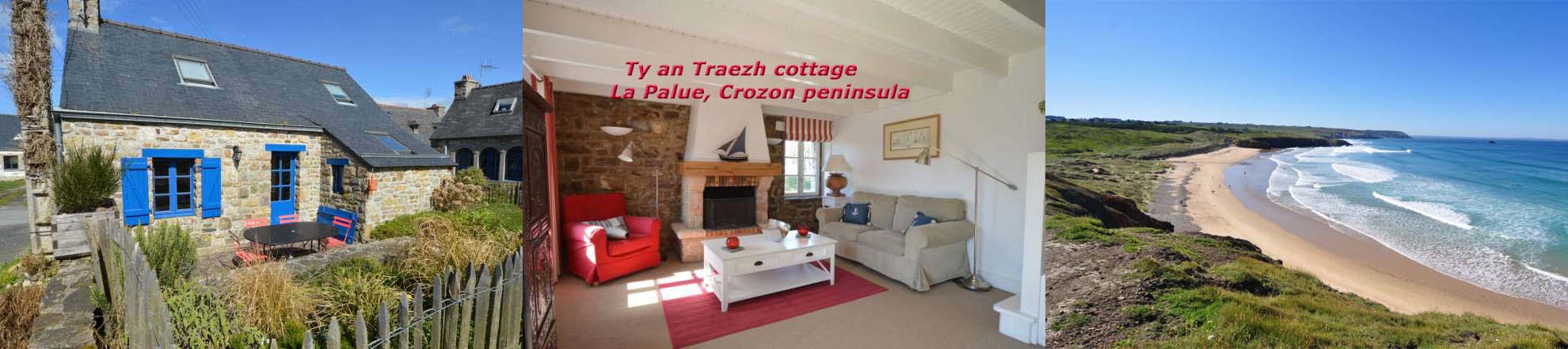 Brittany holiday home: Ty an Traezh cottage, near the la Palue beach